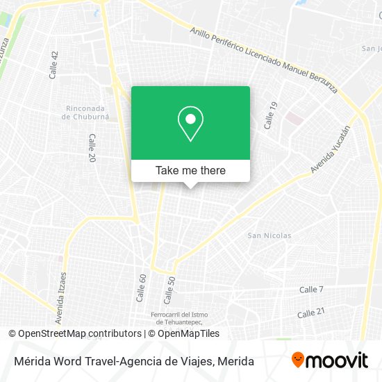 Mérida Word Travel-Agencia de Viajes map