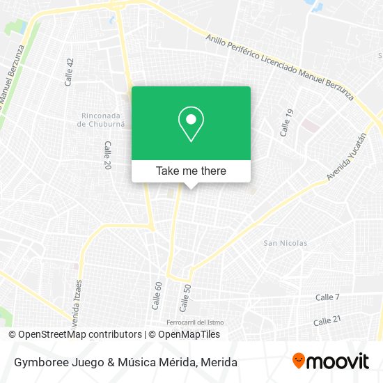 Mapa de Gymboree Juego & Música Mérida