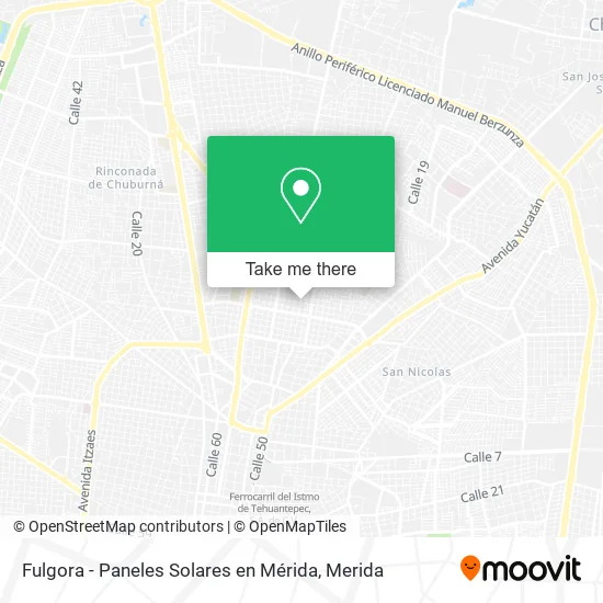 Fulgora - Paneles Solares en Mérida map