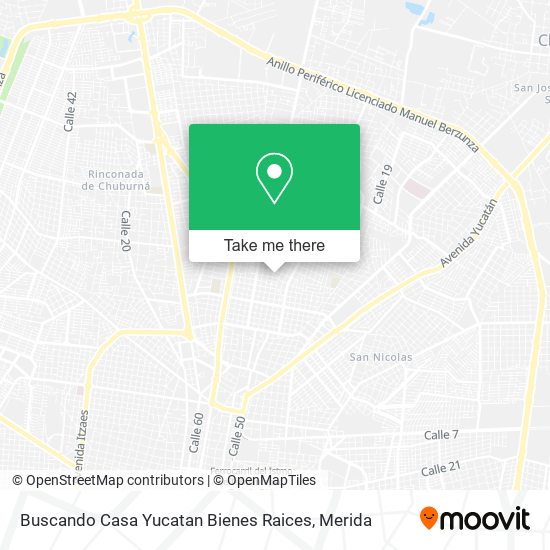 Buscando Casa Yucatan Bienes Raices map