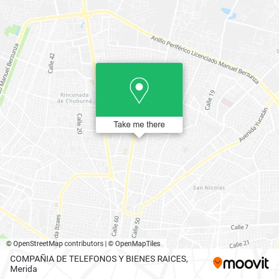 COMPAÑIA DE TELEFONOS Y BIENES RAICES map