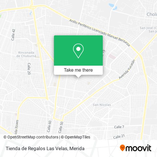 Mapa de Tienda de Regalos Las Velas