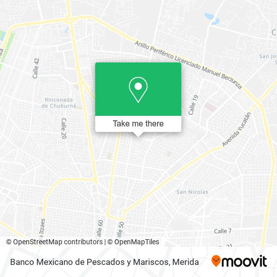 Mapa de Banco Mexicano de Pescados y Mariscos