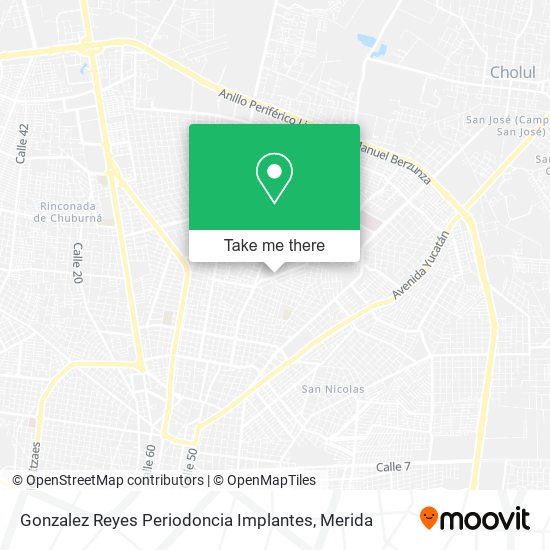 Mapa de Gonzalez Reyes Periodoncia Implantes