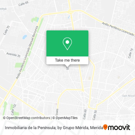 Inmobiliaria de la Península; by Grupo Mérida map