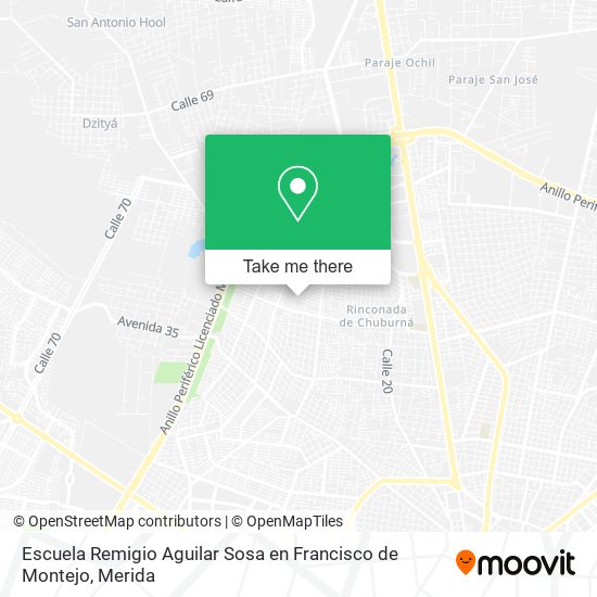 Escuela Remigio Aguilar Sosa en Francisco de Montejo map