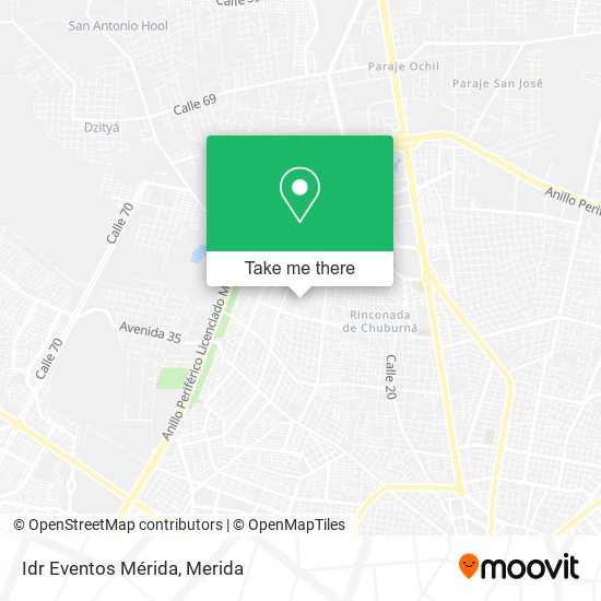 Mapa de Idr Eventos Mérida