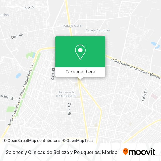 Salones y Clinicas de Belleza y Peluquerias map