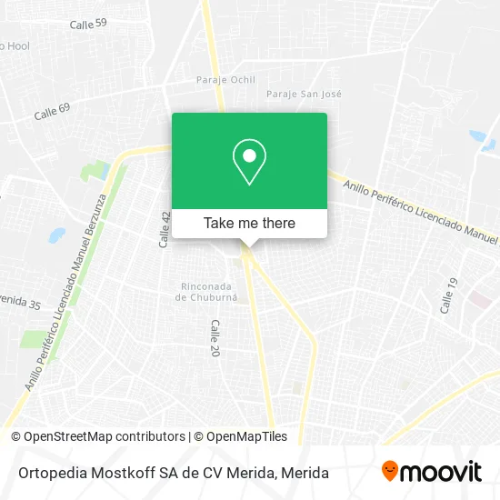 Ortopedia Mostkoff SA de CV Merida map