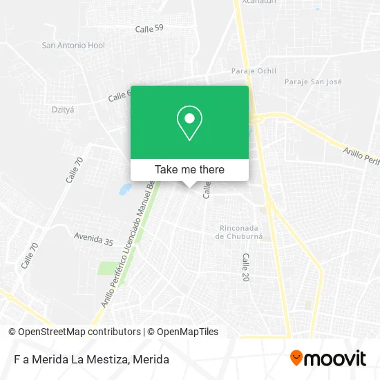 F a Merida La Mestiza map