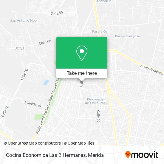 Mapa de Cocina Economica Las 2 Hermanas