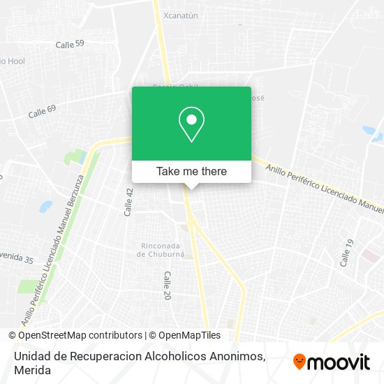 Unidad de Recuperacion Alcoholicos Anonimos map