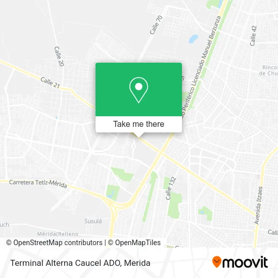 Mapa de Terminal Alterna Caucel ADO