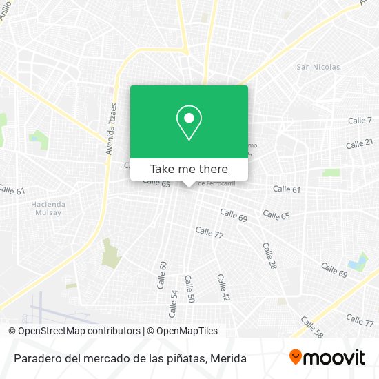 Paradero del mercado de las piñatas map