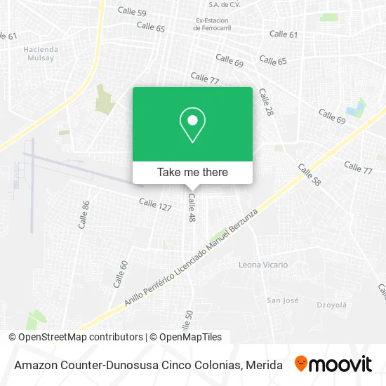 Amazon Counter-Dunosusa Cinco Colonias map