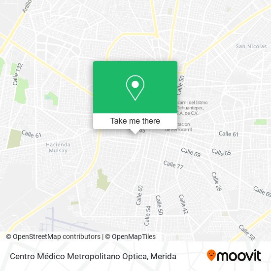 Mapa de Centro Médico Metropolitano Optica