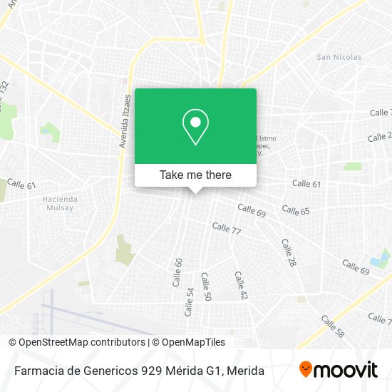 Farmacia de Genericos 929 Mérida G1 map