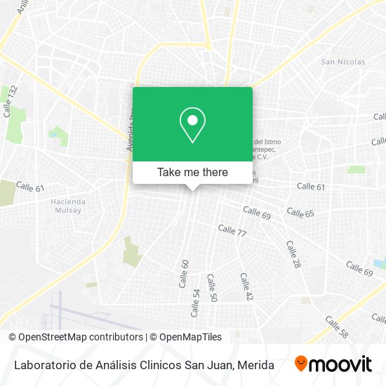 Mapa de Laboratorio de Análisis Clinicos San Juan