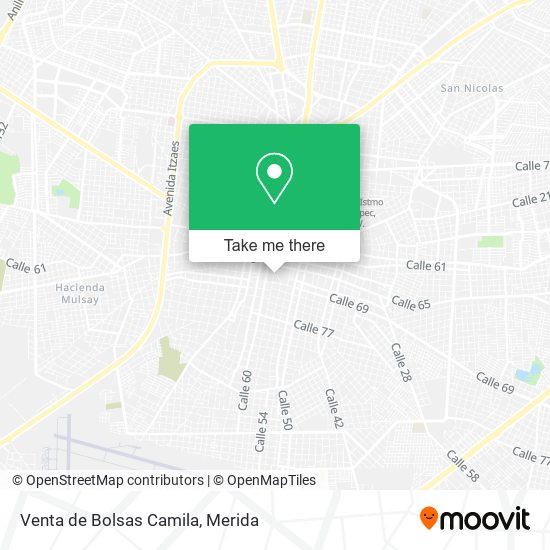 Mapa de Venta de Bolsas Camila