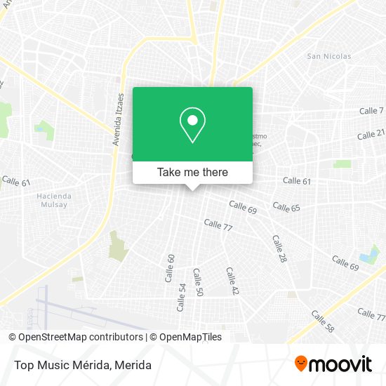 Mapa de Top Music Mérida