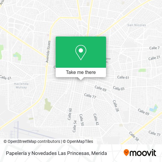 Papelería y Novedades Las Princesas map