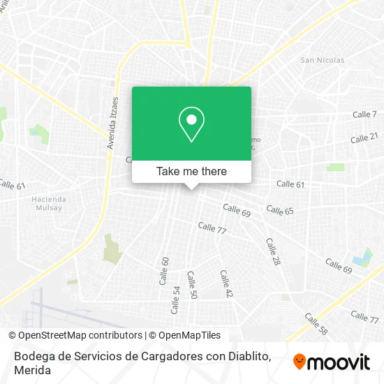 Bodega de Servicios de Cargadores con Diablito map