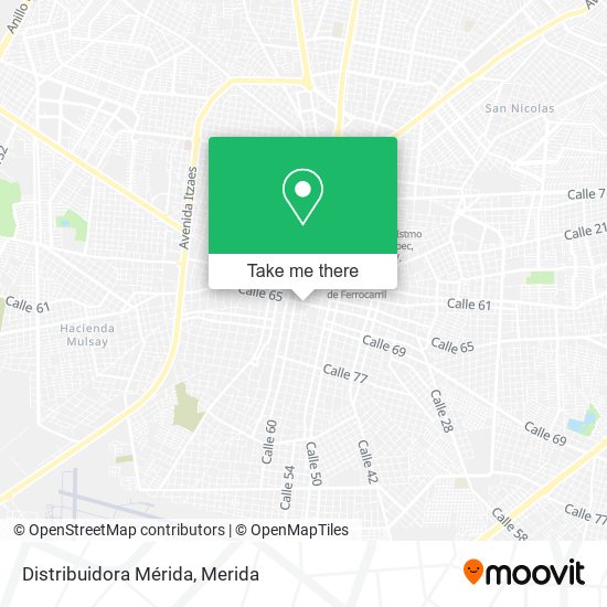 Mapa de Distribuidora Mérida