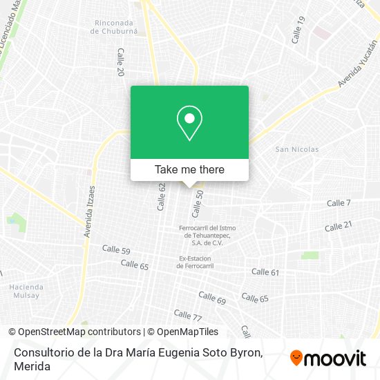 Consultorio de la Dra María Eugenia Soto Byron map