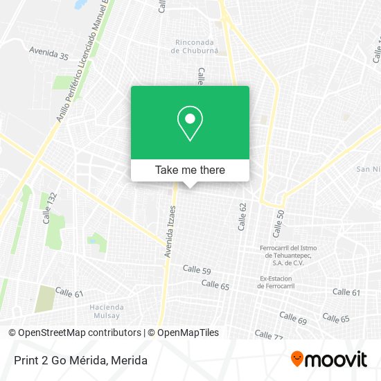 Print 2 Go Mérida map