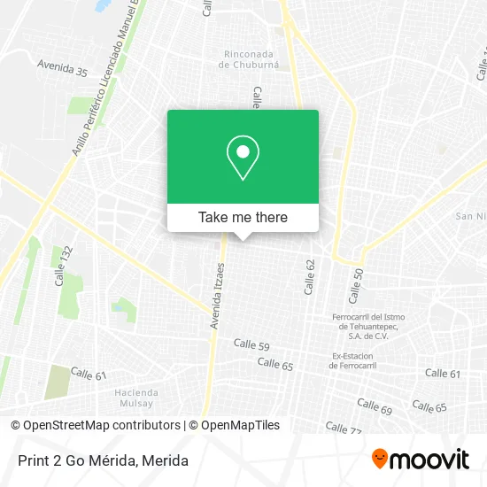 Mapa de Print 2 Go Mérida