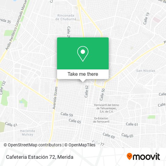 Mapa de Cafeteria Estación 72