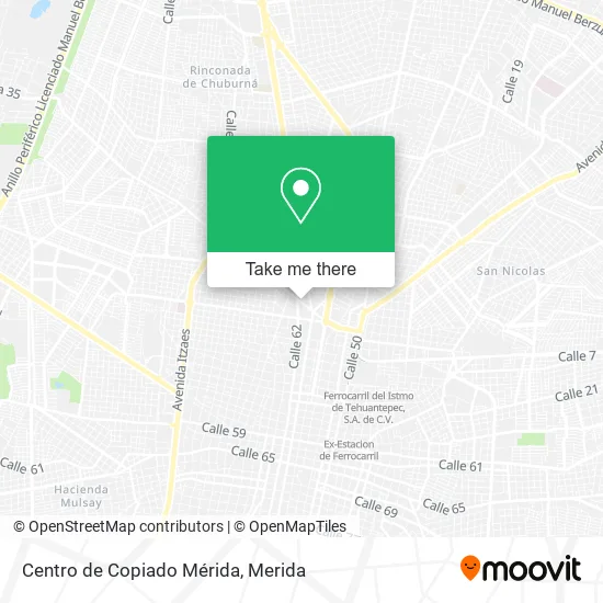 Centro de Copiado Mérida map