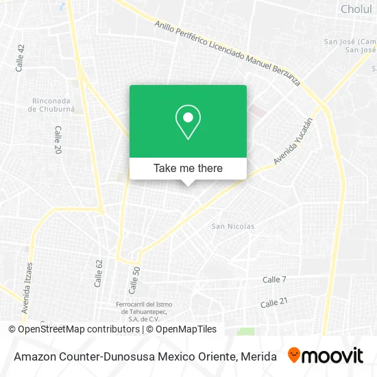 Amazon Counter-Dunosusa Mexico Oriente map