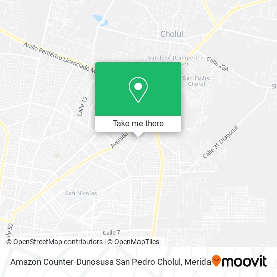 Mapa de Amazon Counter-Dunosusa San Pedro Cholul