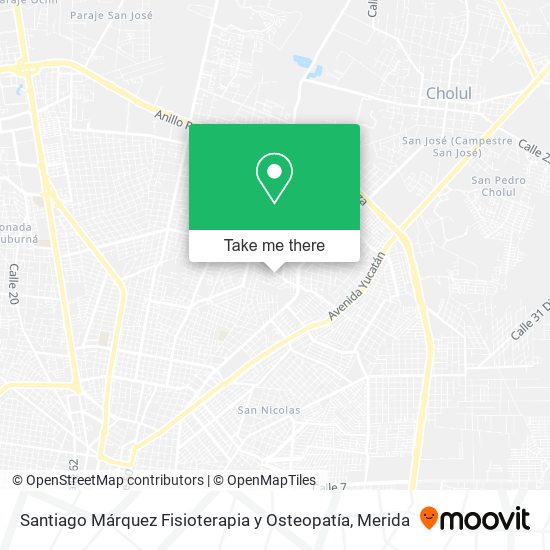 Mapa de Santiago Márquez Fisioterapia y Osteopatía