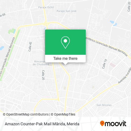 Amazon Counter-Pak Mail Mãrida map