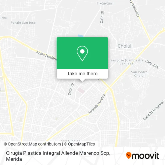 Mapa de Cirugia Plastica Integral Allende Marenco Scp