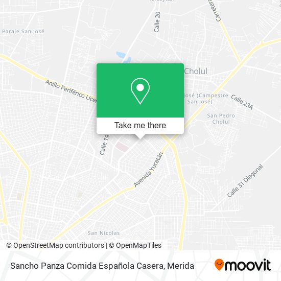 Sancho Panza Comida Española Casera map