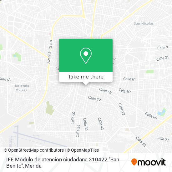 IFE  Módulo de atención  ciudadana 310422 "San Benito" map