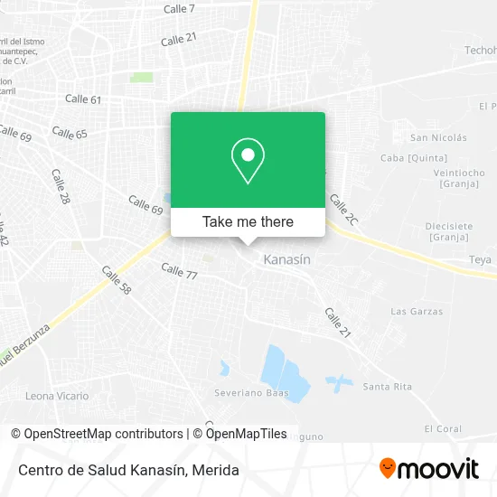 Centro de Salud Kanasín map