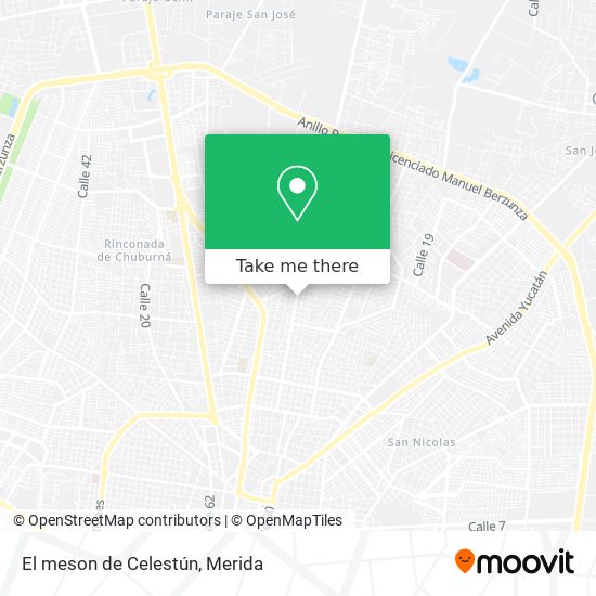 Mapa de El meson de Celestún