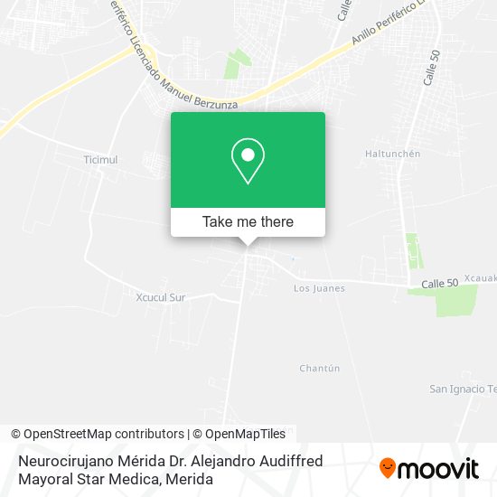Mapa de Neurocirujano Mérida Dr. Alejandro Audiffred Mayoral Star Medica