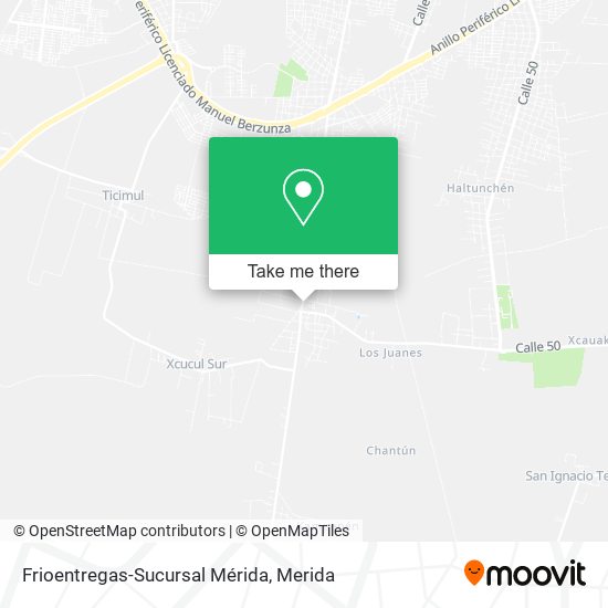 Frioentregas-Sucursal Mérida map