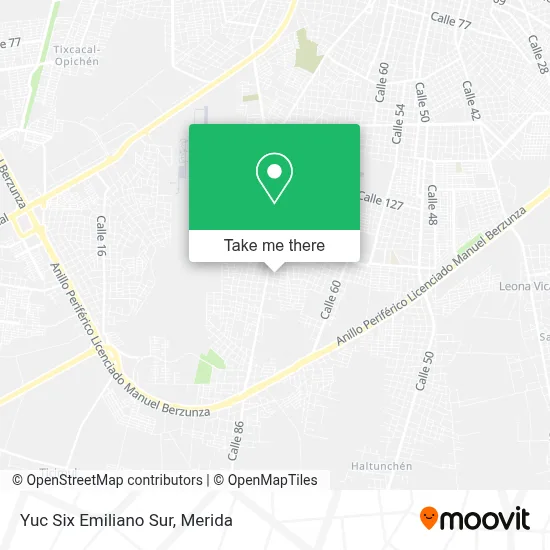 Yuc Six Emiliano Sur map