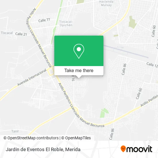 Jardín de Eventos El Roble map