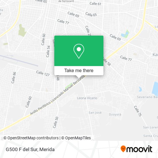 Mapa de G500 F del Sur
