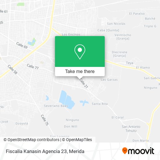 Fiscalía Kanasin Agencia 23 map