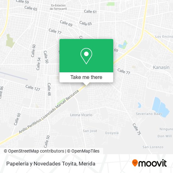 Mapa de Papelería y Novedades Toyita