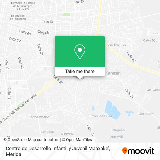 Mapa de Centro de Desarrollo Infantil y Juvenil Máaxake'