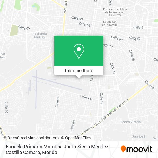 Escuela Primaria Matutina Justo Sierra Méndez Castilla Camara map
